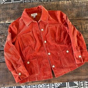 Vintage Orange Corduroy jacket. Casual Corner Annex brand.